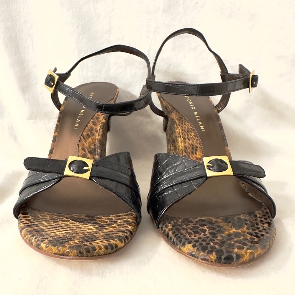 Antonio Melani New Python/Snakeskin Leather Sanda… - image 6